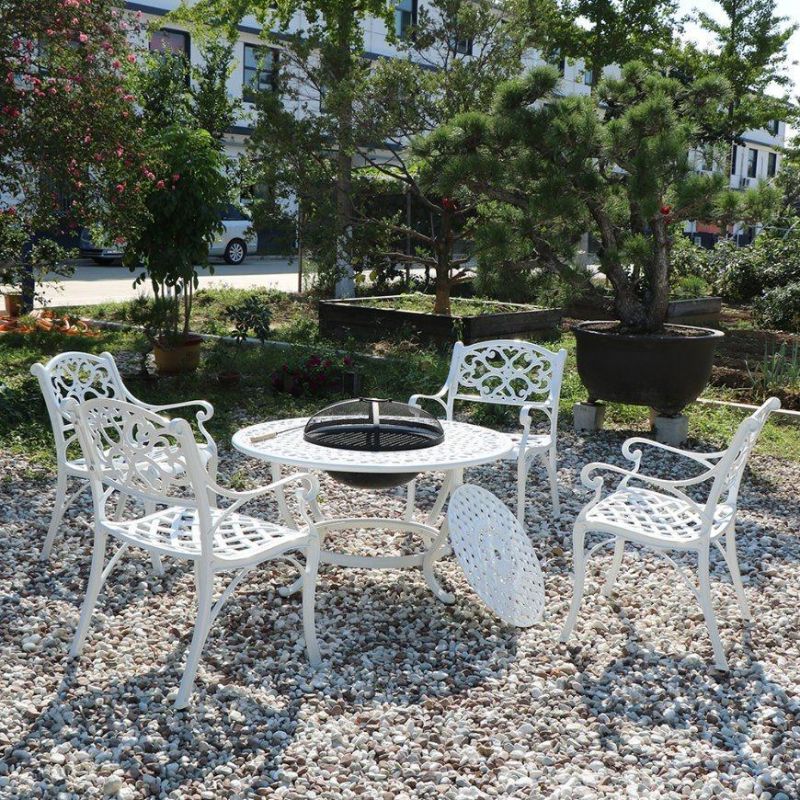 Kd Casual Live Aluminum Bistro Set 5 PCS Dinner Table Set and Chairs