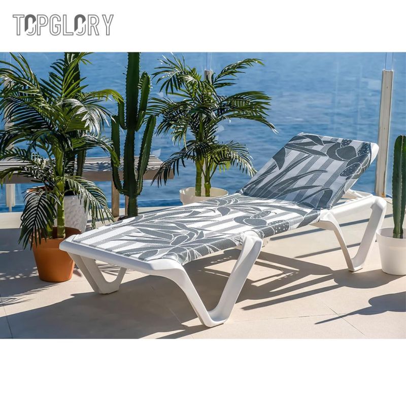 Popular Outdoor Furniture Brushed Aluminum Garden Sun Recliners Loungers for Beach