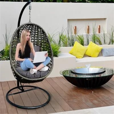 Outdoor Rattan Egg Indoor Swing Hanger Hanging Chair with Stand