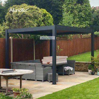 AlunoTec Factory Direct Motorized Modern Awning Sustainable Rainproof Pergolas Garden Gazebo Pergola