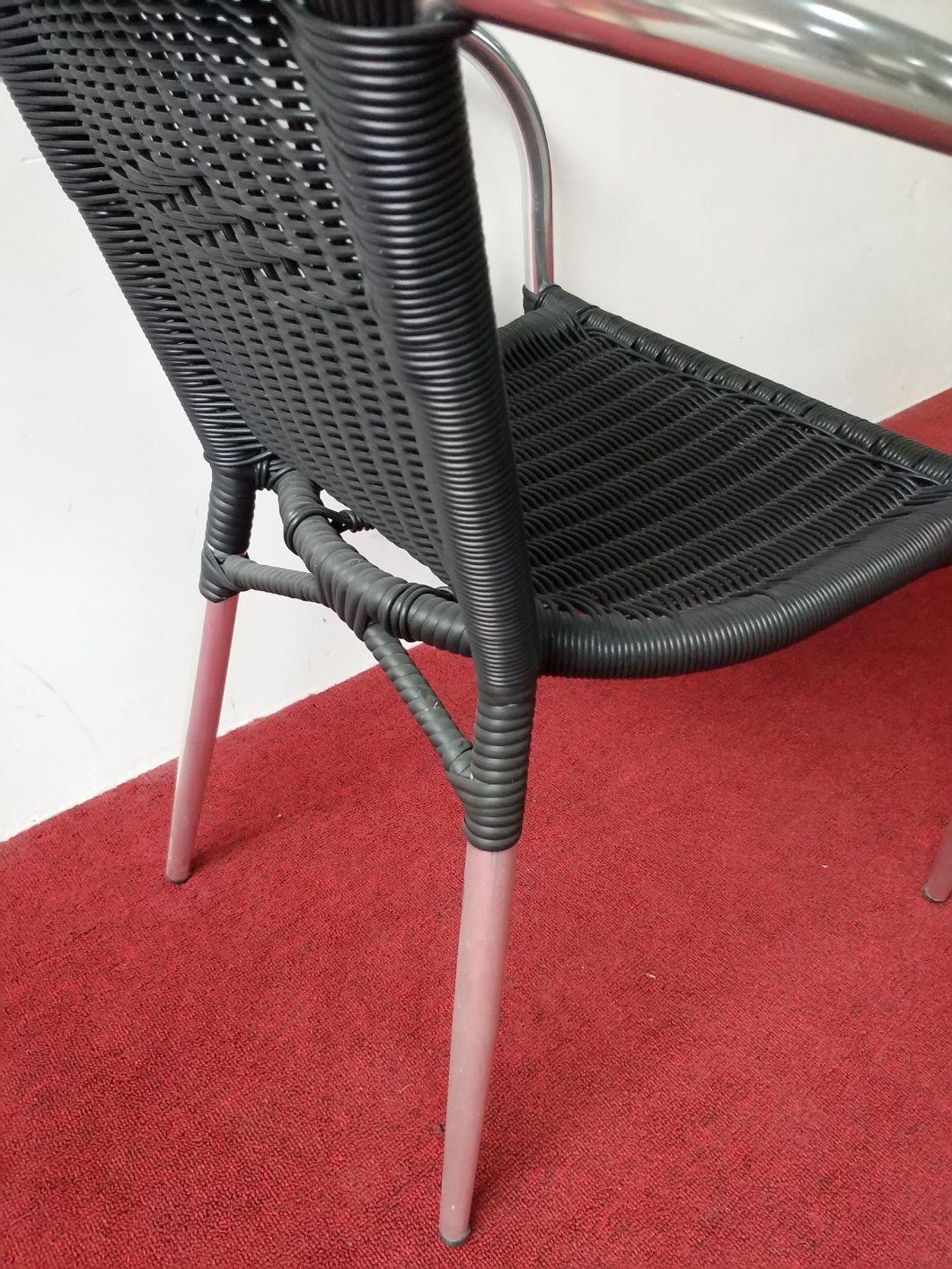 New Design Modern Outdoor Garden Restaurant Armrest Leisure Rattan Dining Chair