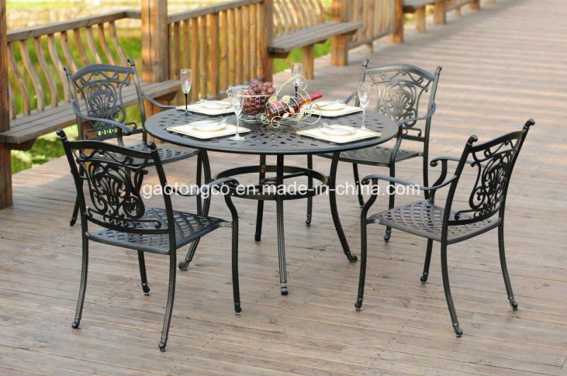 Cast Aliminum Table and Chair Outdoor Pool Furniture
