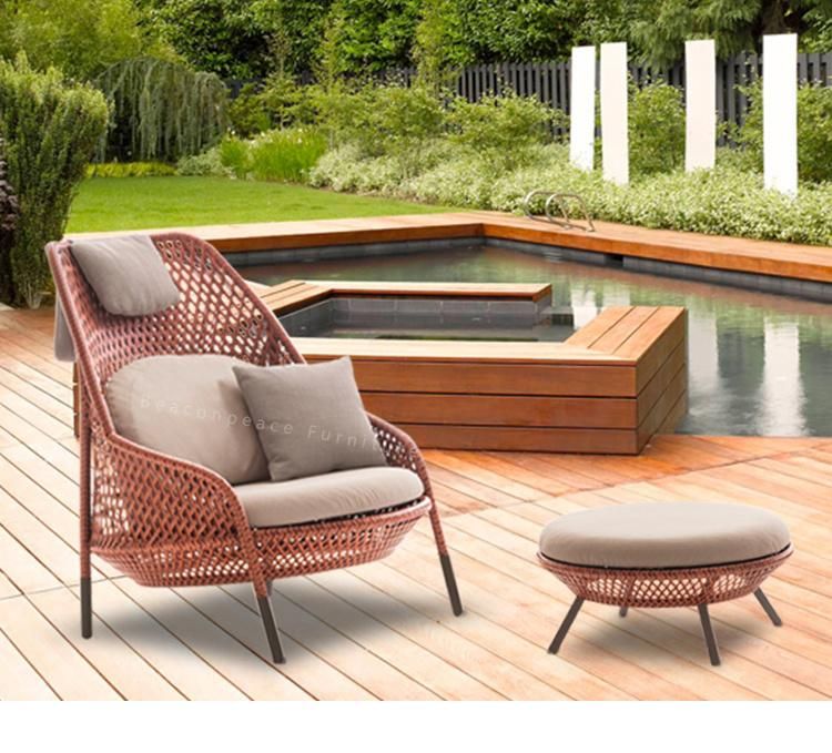 Outdoor Garden Lounge Sofa High Back Rattan Leisure Chair