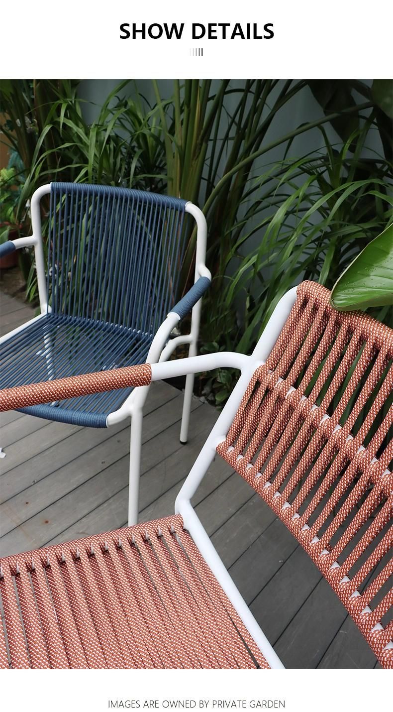 Rope+Aluminum Simple OEM Carton Foshan Wholesale Furniture Balcony Outdoor Chair with High Quality