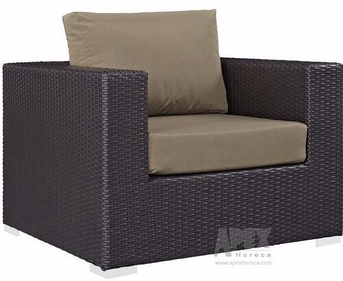 Outdoor Garden Wicker Rattan Seating Group with Cushions