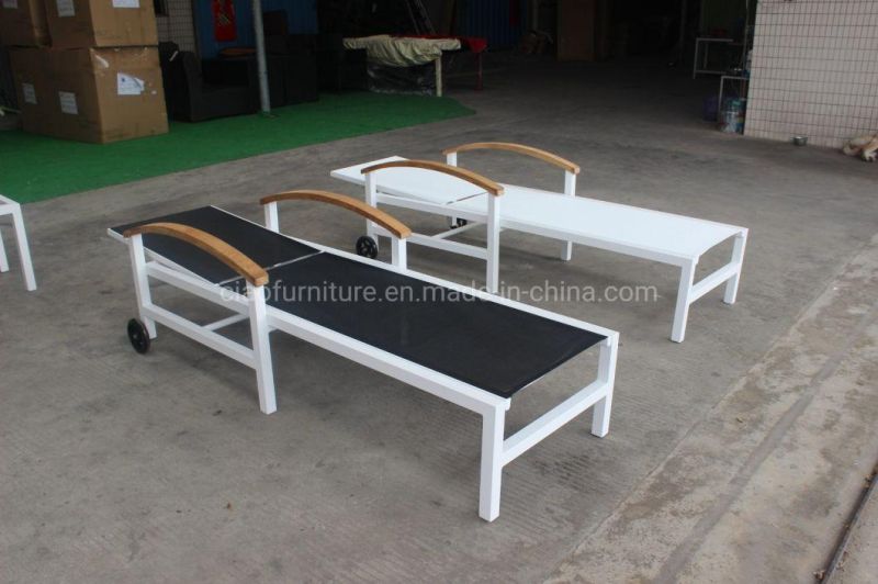 Garden Single Textiline Chaise Sun Lounger Outdoor Furniture