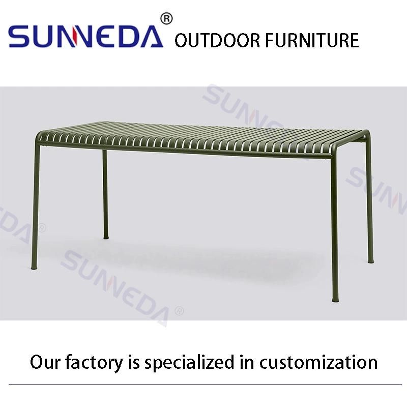 New Design Stack Structure Aluminium Alloy Metal Durable Table Set