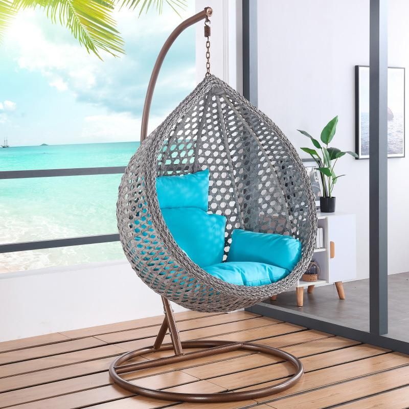 Modern Balcony Hotel Swivel Rolling Rattan Garden Hanging Swing Chair