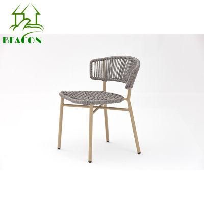 Restaurant Rope Woven Furniture Garden Outdoor Aluminum Leisure Chairs