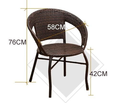 Outdoor Furiture Rattan Garden Chair Plastic Leisure Dining Rattan chair