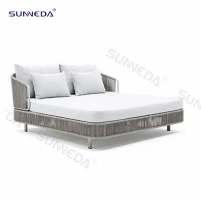 Nordic Style Popular Waterproof Weaving Wholesale PE Round Rattan Day Bed