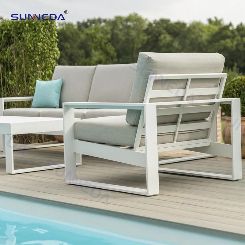 Poolside Leisure Outdoor Sofa Set Aluminum Garden Patio Chair