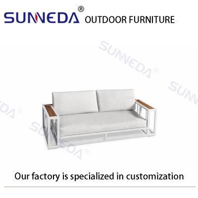 Bistro Studio Hotel Backyard Teak Wood Glass Garden Furniture Set