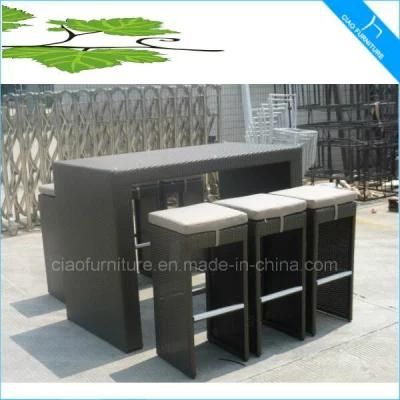 Outdoor PE Rattan Bar Chair and 8 PCS Bar Chairs