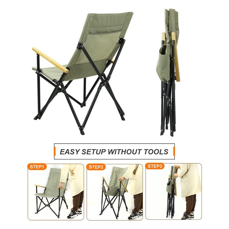 Outdoor Aluminium Chair Portable Collapsible Camping Folding Fishing Beach Chair