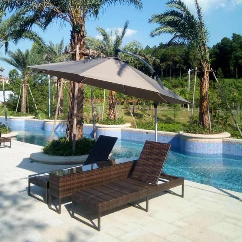 Outdoor Aluminum Alloy Steel Sun Lounger Beach Chaise Lounger