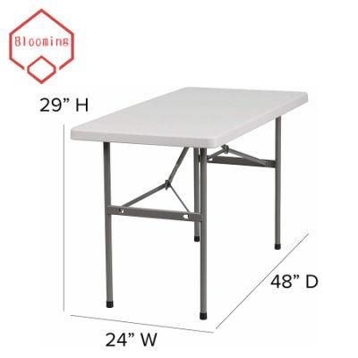 China HDPE Plastic Potable Folding Table for BBQ Camping
