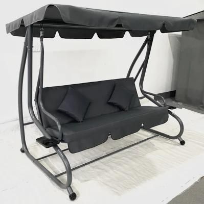 Outdoor Chair Dark Grey Outdoor Leisure Multifunctional Chair Bed
