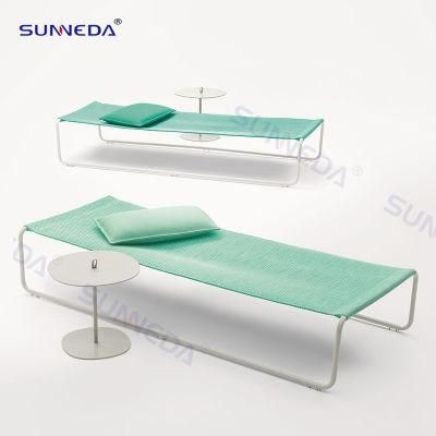 Outdoor Modern Design Presentable Leisure Simple Stainless Steel Sunlounger