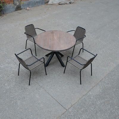 Modern Leisure Style Outdoor Garden Balcony Terrace Round Table and Chair Set