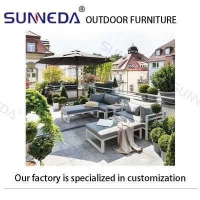 Contemporary UV Outdoor Aluminum Frame Sofa Bed Presentable Furniture