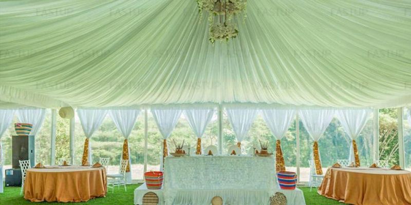 Pagoda Use for Wedding Party Events Festival Marriage Catering in White or Transparent PVC Cover and Aluminum Frame