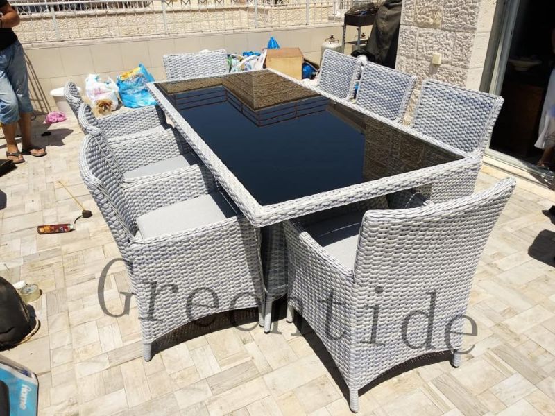 Chinese Outdoor Patio Furniture Garden Rattan Wicker Dining Table Sets