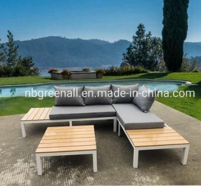 New Design Aluminum Frame Furniture PS Board Teak Outdoor Sofa for Home Hotel Garden Patio