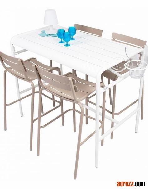 Luxembourg Bar Stool Chair Garden Outdoor Furniture Stack