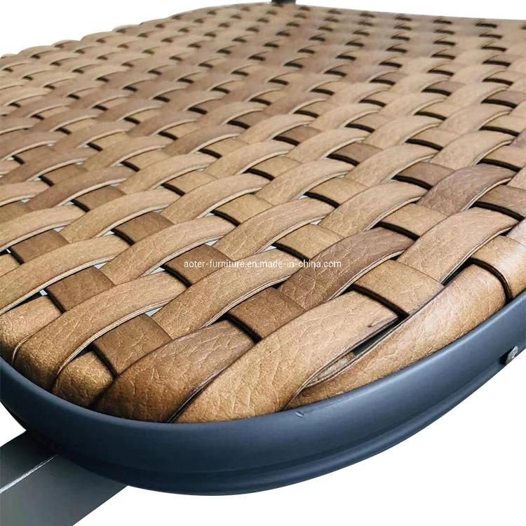 Shangri-La Stylish Design Lumber Support Aluminum Rattan Chair Restaurant Cafe Hotel Furniture