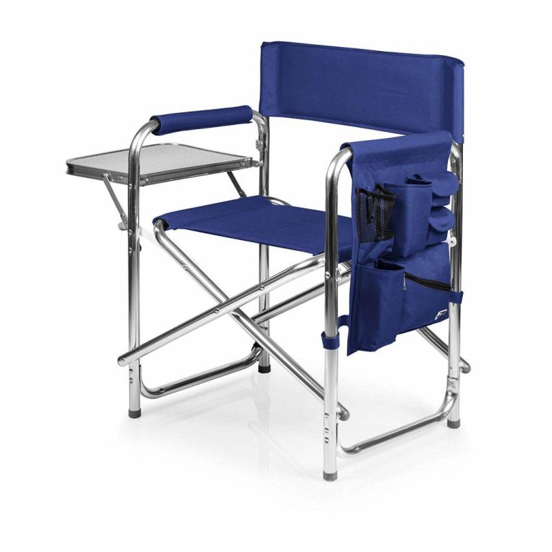 Multifunction Folding Director Chair Outdoor Fishing Chair Aluminum Alloy Tube Leisure Chair 600d Oxford Cloth with Side Table