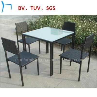 C-Cozy Outdoor Rattan Kd Dining Table and Chair