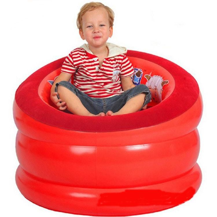 ASTM En71 Promotional PVC Flocking Inflatable Sofa Furniture
