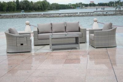 Restaurant Unfolded Darwin Small Rattan Corner Sofa Wicker Furniture Set