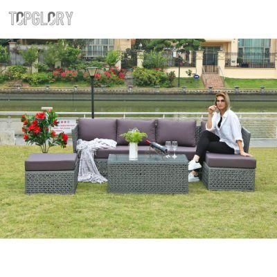 Wholesale Rattan/Wicker Outdoor Modern Leisure Patio Garden Furniture Sofa Set with Aluminum Frame