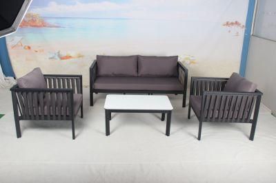 Rattan Weaving Aluminium 1+2+1 Sofa Set Garden Use for Hotel Outdoor Furniture