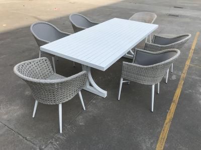 Modern Leisure 7 Piece Patio Set Outdoor Wicker Dining Chairs