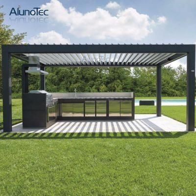 Waterproof Aluminum Pergola Automatic Roof Louvers