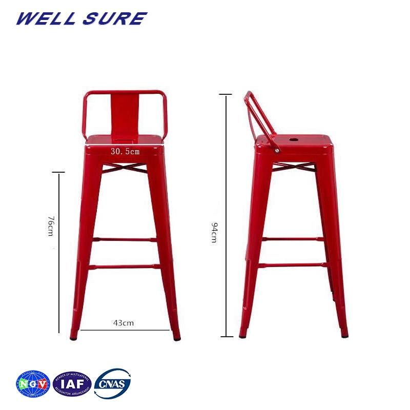 Indoor Outdoor Metal Bar Chair High Stool Chairs