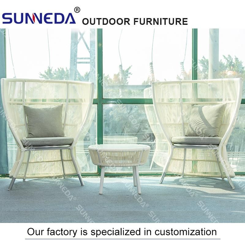 Wholesale Outdoor Garden Bar Cafe Hotel Furniture Rattan Table & Chair Set with Glass