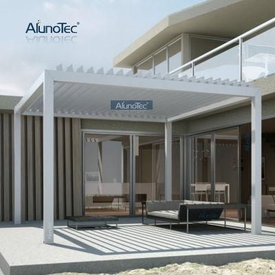 Good Drainage System Balcony Pergola Stable Outdoor Canopy Tent Absorb UV Sunshade Patio Gazebo with Strip Light
