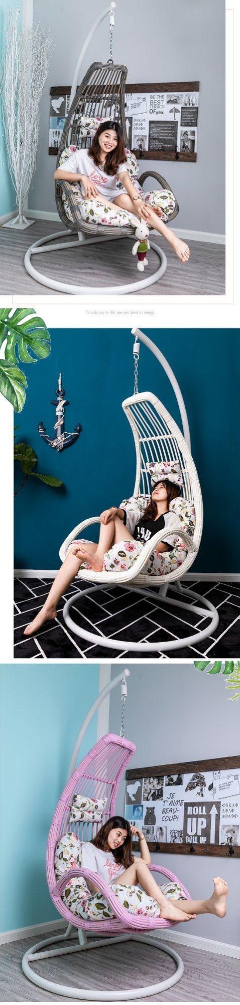 Lazy Balcony Rocking Chair Family Hanging Basket Rattan Chair Swing