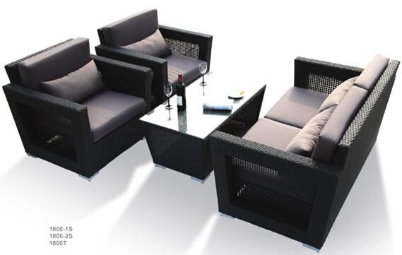 Modern Rattan Furniture Elegant Outdoor Garden Wicker Sofa (1800)