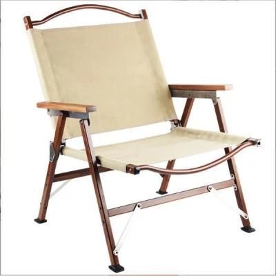 Made of Breathable and Durable Fabric Excellent in Waterproof Lightweight Wood Grain Aluminum Chair