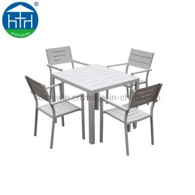 Hot Sale Aluminum Garden Table Wholesale Outdoor Polywood Leisure Chair and Table Set Patio Hotel Garden Furniture