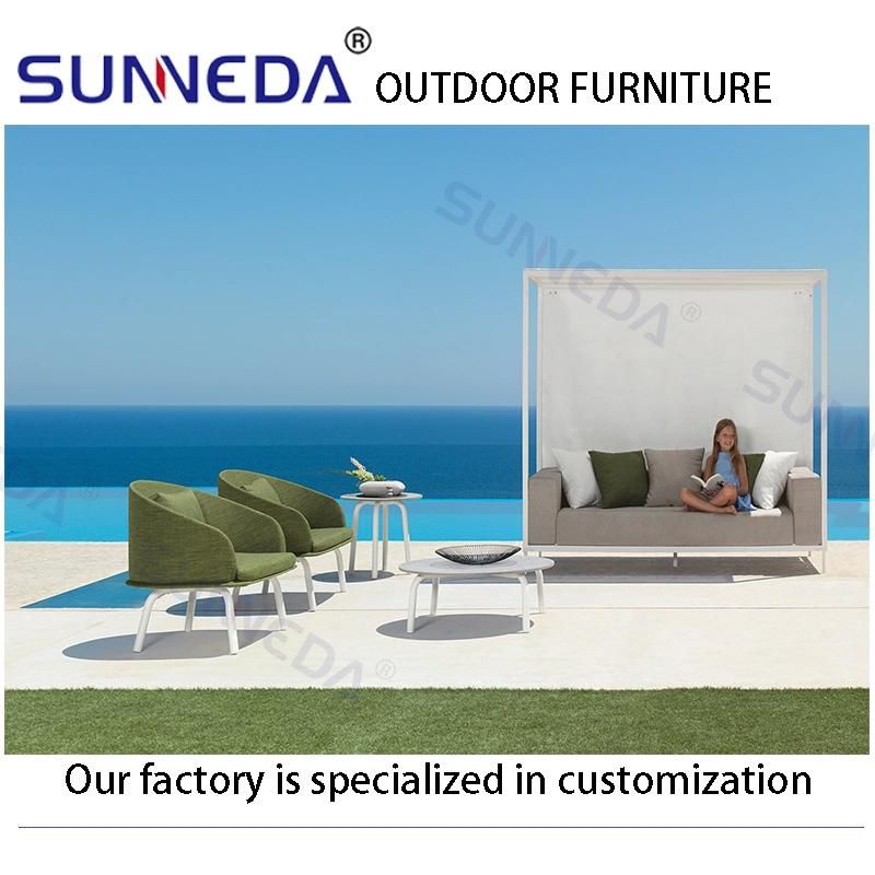 Sun Shade Chaise Long Sofa Outdoor Garden Sofa Set