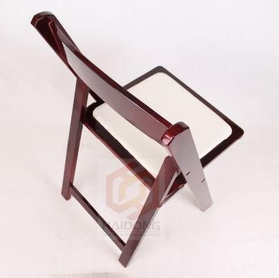 Wholesale Mahogany Color Wooden Folding Garden Wedding Wimbledon Chair