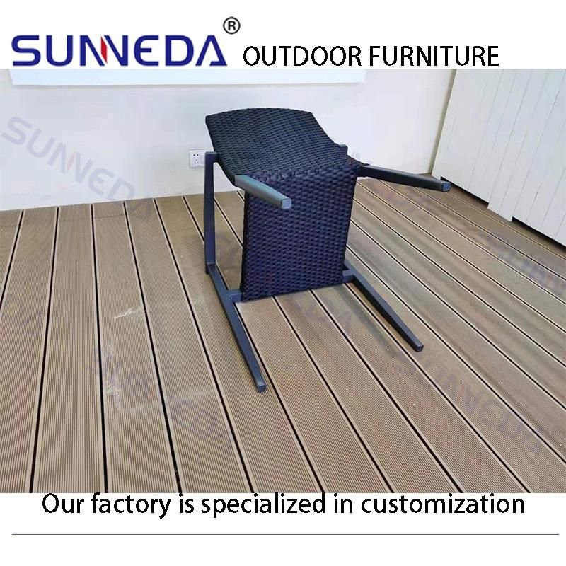 Garden Sets Leisure Furniture Outdoor Rattan Patio Aluminum Chair with Table