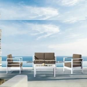 Compeitve Stackable Outdoor Garden Aluminum+PS-Wooden Furniture Sofa Set by Single &amp; Double (YT923)