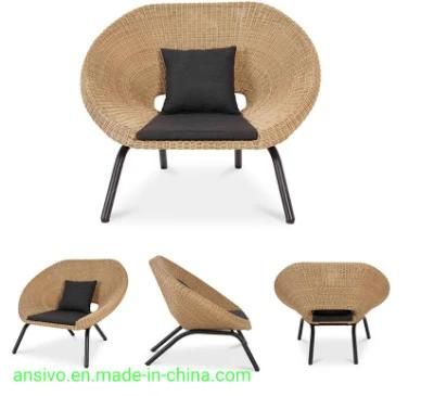 Wicker Chair Sofa Coffee Table Three-Piece Combination Outdoor Rattan Small Sofa Living Room Courtyard Outdoor Rattan Garden Furniture
